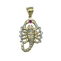 10K Yellow & White Gold Scorpio Pendant