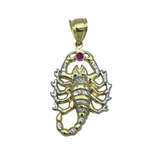 10K Yellow & White Gold Scorpio Pendant