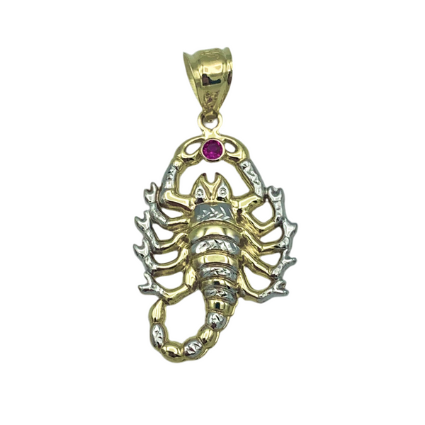 10K Yellow & White Gold Scorpio Pendant