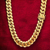 11mm 14k Yellow Gold Miami Cuban Link Chain