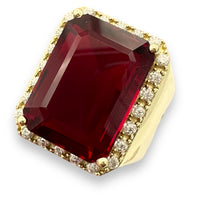14K Gold Ruby Bishop Ring