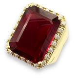 14K Gold Ruby Bishop Ring