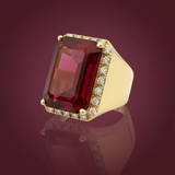 14K Gold Ruby Bishop Ring