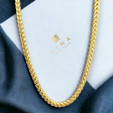 3mm 14k Solid Gold Diamond Cut Franco Chain