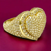 14K Gold 3D Heart Ring