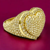 14K Gold 3D Heart Ring
