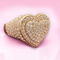 14K Rose Gold 3D Heart Ring