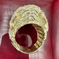 Gold 3-D Jesus Head Ring