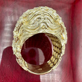 Gold 3-D Jesus Head Ring