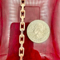 5mm 14k Rose Gold Solid Anchor Link Chain