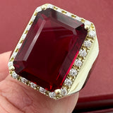 14K Gold Ruby Bishop Ring