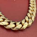 11mm 14k Yellow Gold Miami Cuban Link Chain