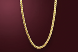 3mm 14k Solid Gold Diamond Cut Franco Chain