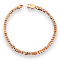 4mm 14K Gold Ice Link Bracelet (available in yellow or rose gold)