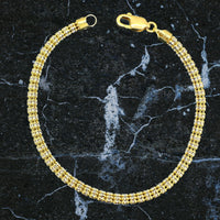 4mm 14K Gold Ice Link Bracelet (available in yellow or rose gold)