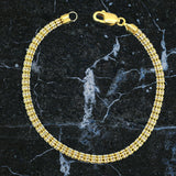 4mm 14K Gold Ice Link Bracelet (available in yellow or rose gold)