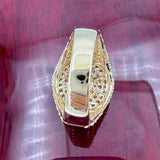 14k Tri-color Gold Jesus Face Ring