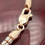 4mm 14K Gold Ice Link Bracelet (available in yellow or rose gold)