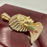2.1" 14k Gold 3D Native Chief Pendant