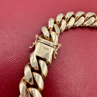 11mm 14k Yellow Gold Miami Cuban Link Chain