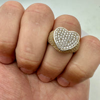 14k Two-tone Gold Heart Ring