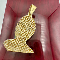 2.1" 14k Gold 3D Native Chief Pendant