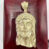 2.8” Gold Jesus Face Pendant (available in yellow & white gold)