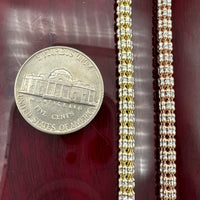 4mm 14K Gold Ice Link Bracelet (available in yellow or rose gold)