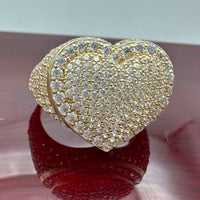 14K Gold 3D Heart Ring