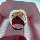 14K Rose Gold 3D Heart Ring