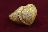 14K Gold 3D Heart Ring