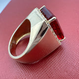 14K Gold Ruby Bishop Ring