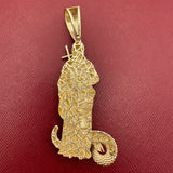 2.9" 14k Yellow Gold 3D Saint George Pendant