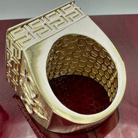 Gold 3-D Lion Head Ring