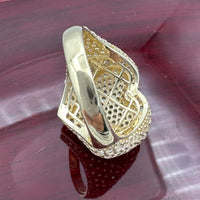 14K Gold 3D Heart Ring