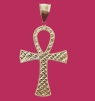 14k Gold Large Ankh Pendant
