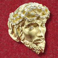 Gold 3-D Jesus Head Ring