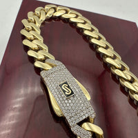 9mm 14k Yellow Gold Monaco Bracelet
