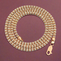 3.25mm 14K Rose Gold Ice Link Chain