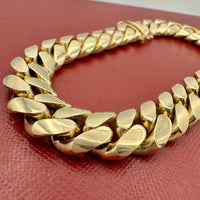 11mm 14k Yellow Gold Miami Cuban Link Chain