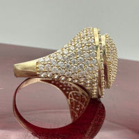 14K Gold 3D Heart Ring