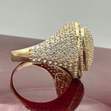 14K Gold 3D Heart Ring