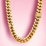 11mm 14k Yellow Gold Miami Cuban Link Chain