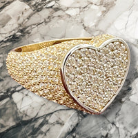 14k Two-tone Gold Heart Ring