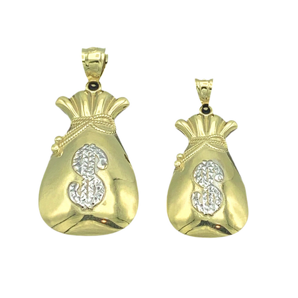 10K Gold Money Bag Pendant