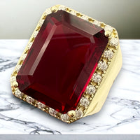 14K Gold Ruby Bishop Ring