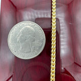3mm 14k Solid Gold Diamond Cut Franco Chain