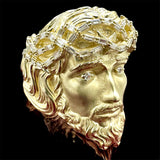 Gold 3-D Jesus Head Ring