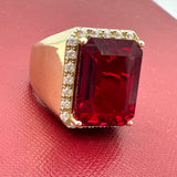 14K Gold Ruby Bishop Ring