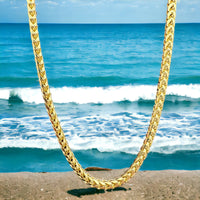 3mm 14k Solid Gold Diamond Cut Franco Chain